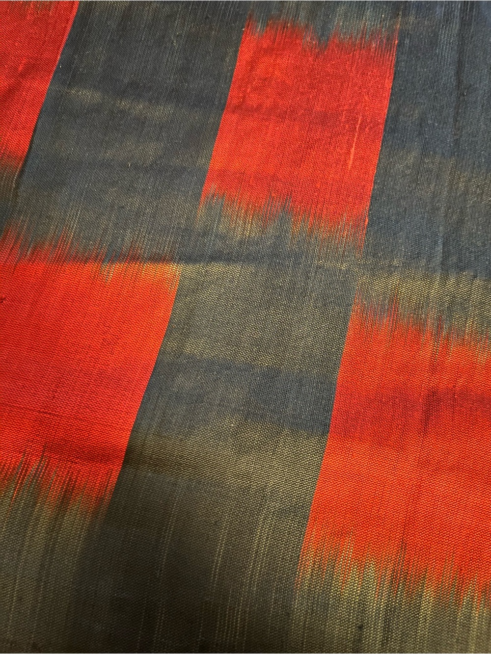 Laotian Raw silk scarf purchased in Luang Prabang in 2017-hand made